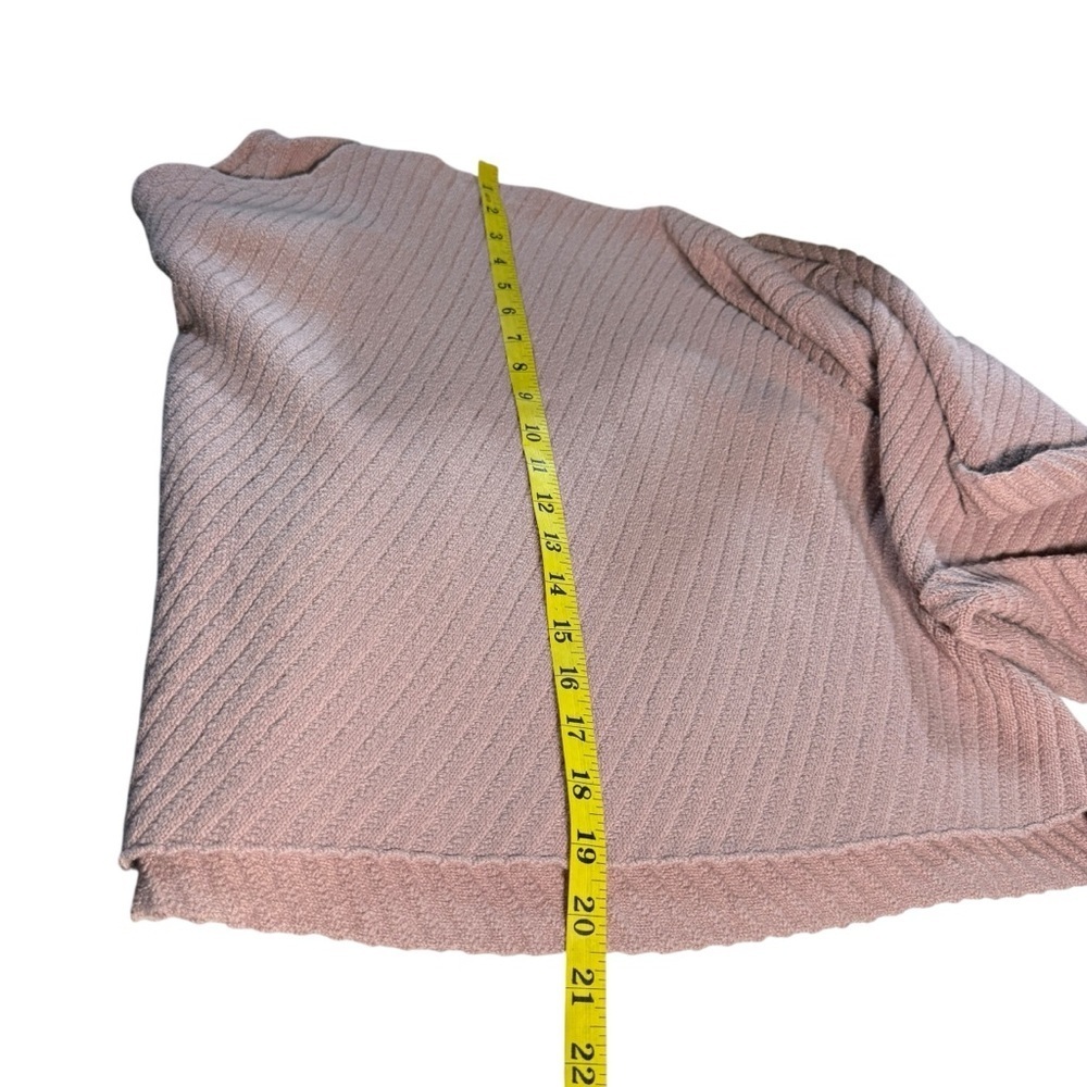 Free People I Can’t Wait Cropped Oversized Sweater Size Small Pink Blush Ribbed - Picture 8 of 12